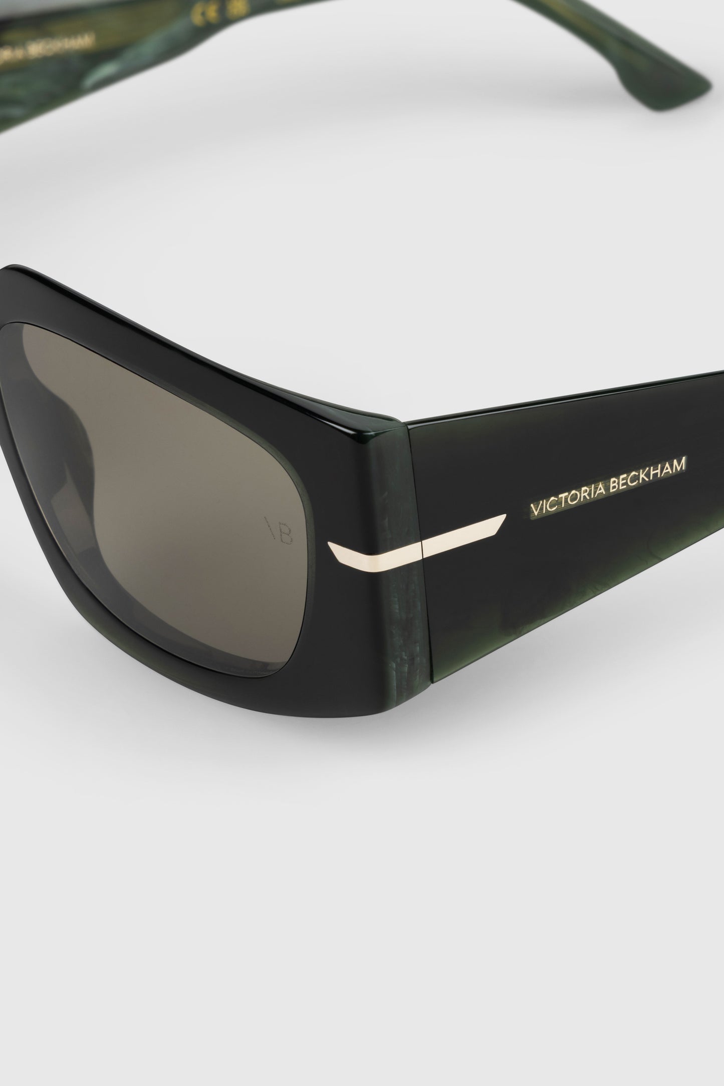 Rectangular Acetate Frame In Marble Green
