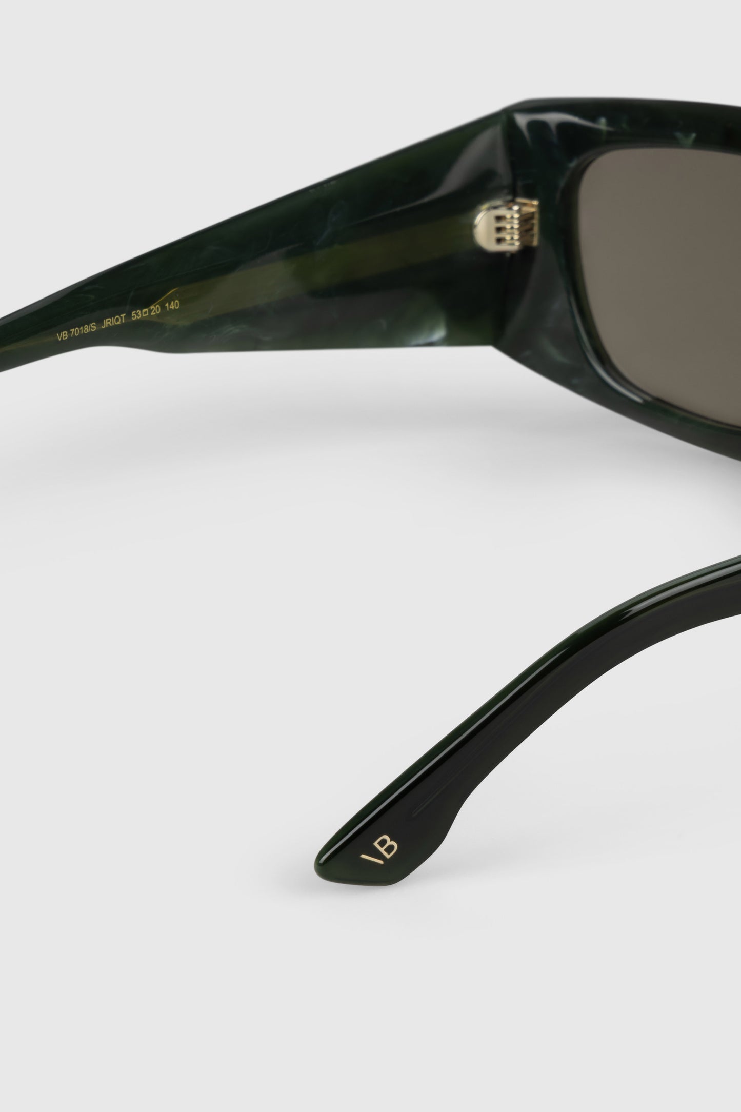 Rectangular Acetate Frame In Marble Green