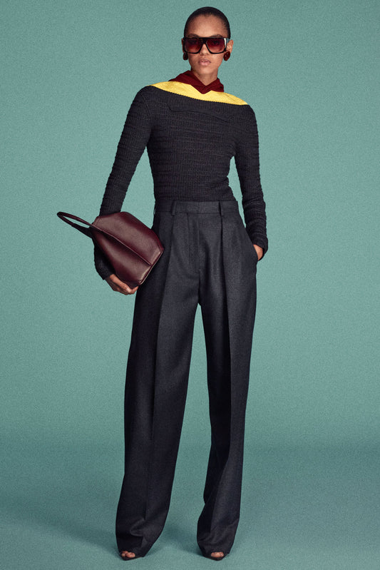Cecilia Trouser In Grey Melange
