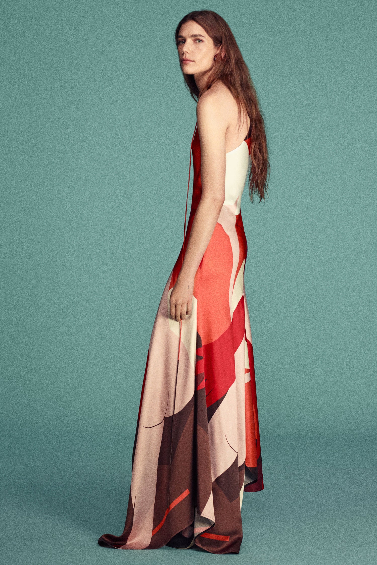 victoria beckham orange halter dress Spaghetti Strap Cutout Gown by Victoria Beckham