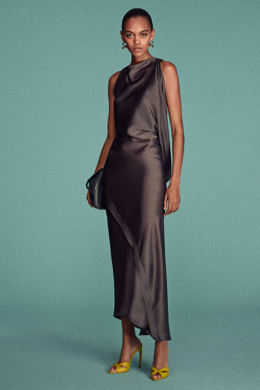 Kyra Midi Dress In Grey