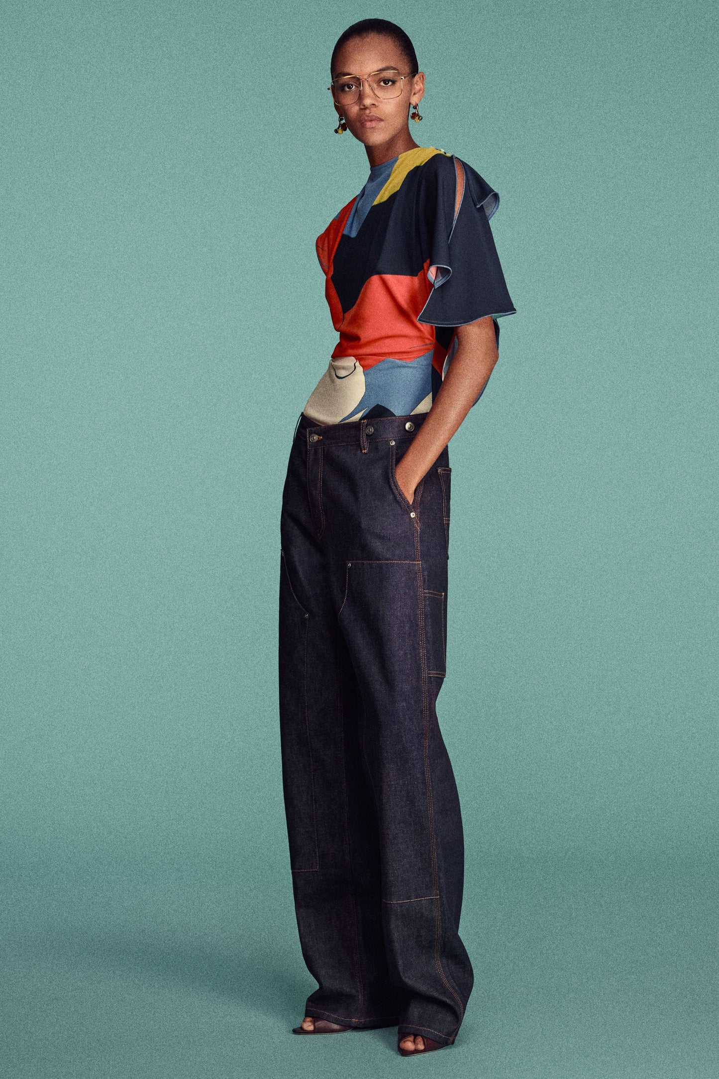 Panelled Jean In Indigo