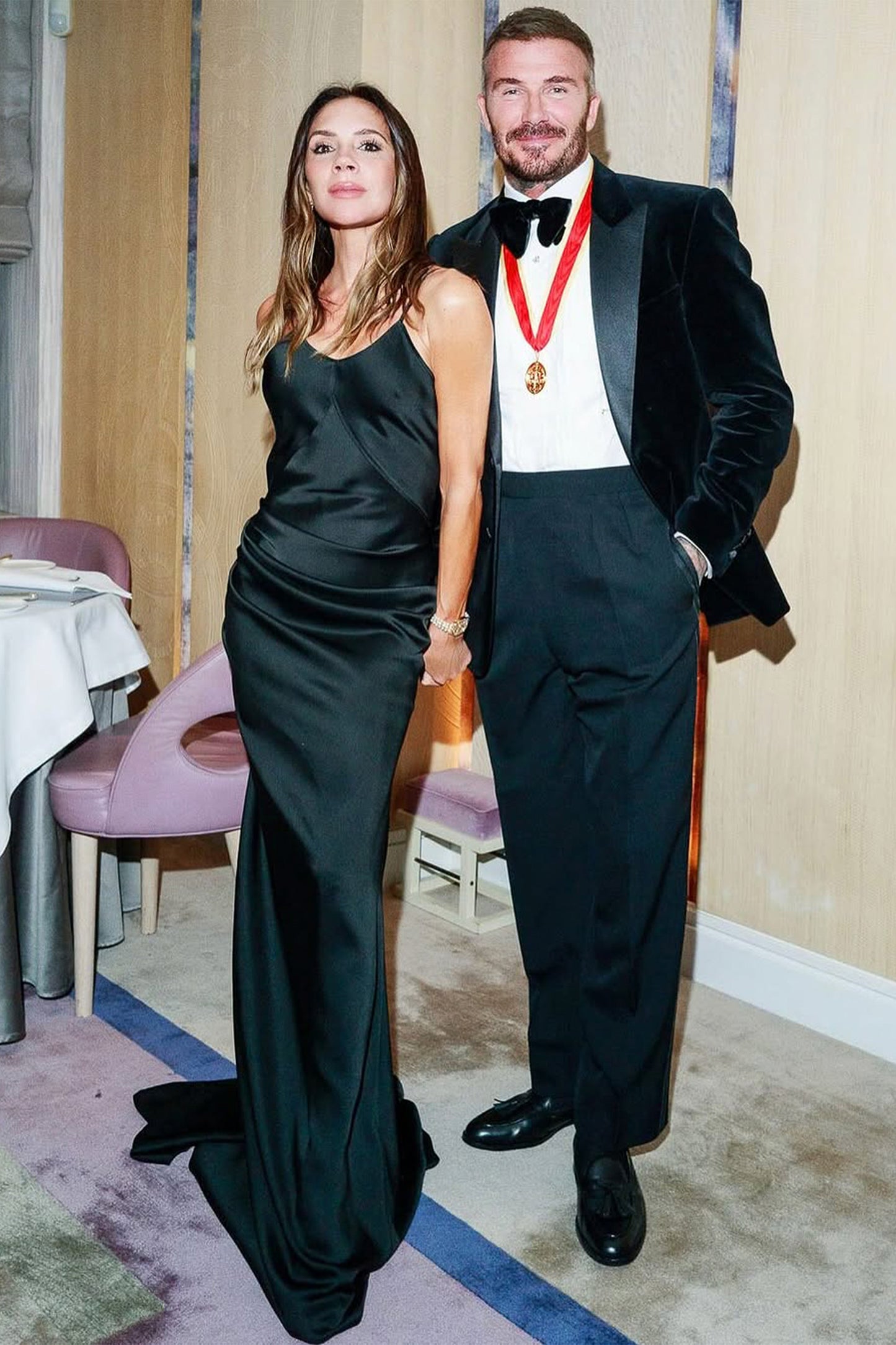 Draped Lace Dress In Midnight