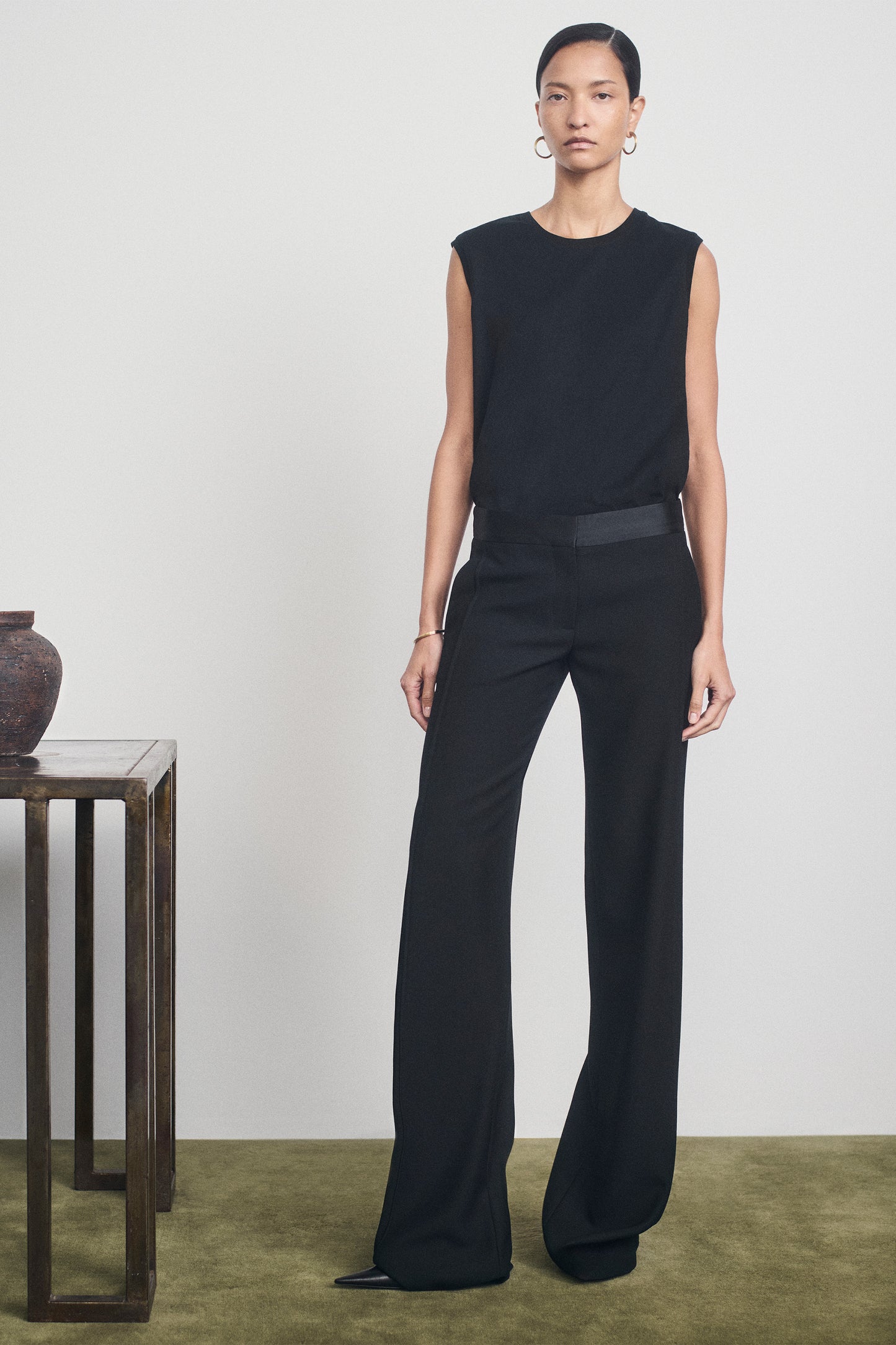 Side Panel Trouser In Black