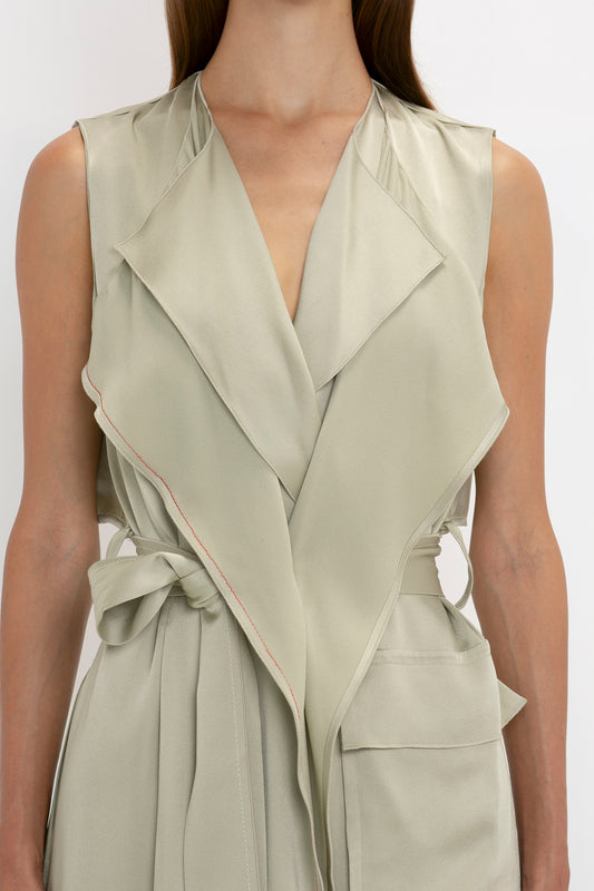 Trench Dress In Sage