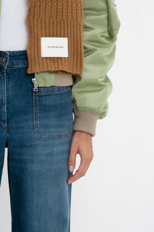 Exclusive Logo Patch Scarf In Camel