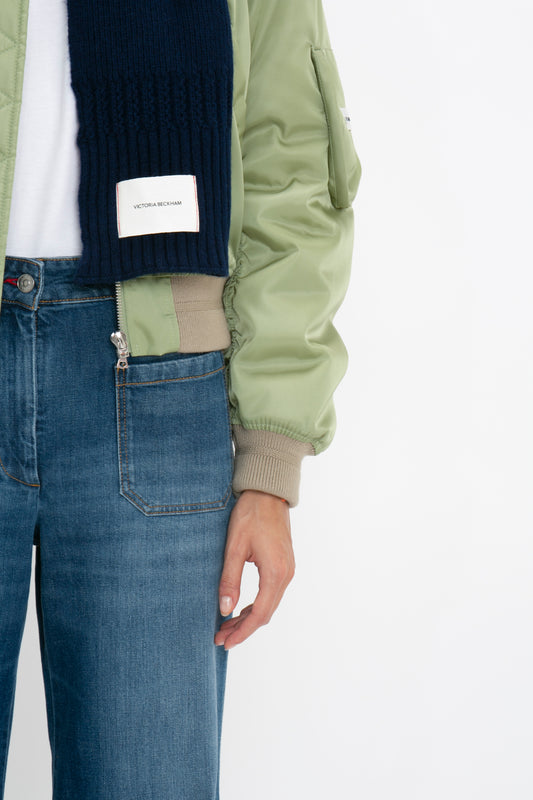 Exclusive Logo Patch Scarf In Navy
