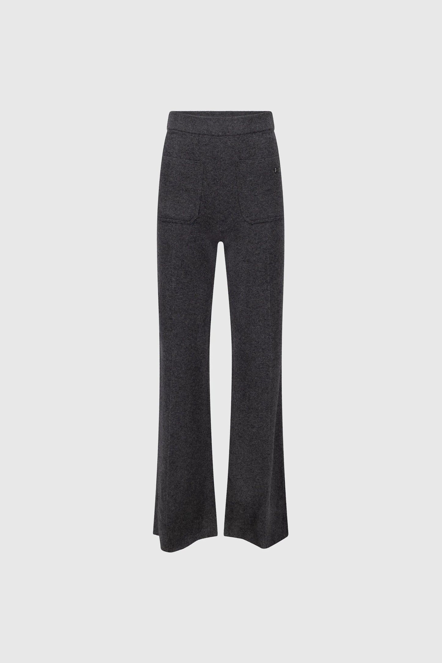 Alina Knitted Trouser In Dark Grey