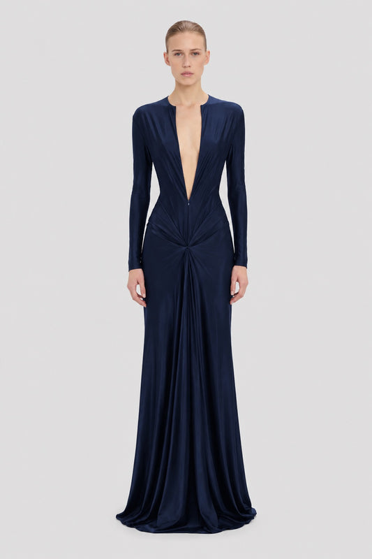 Aida Gown In Navy