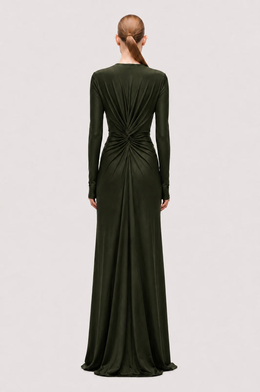 Aida Gown In Dark Green