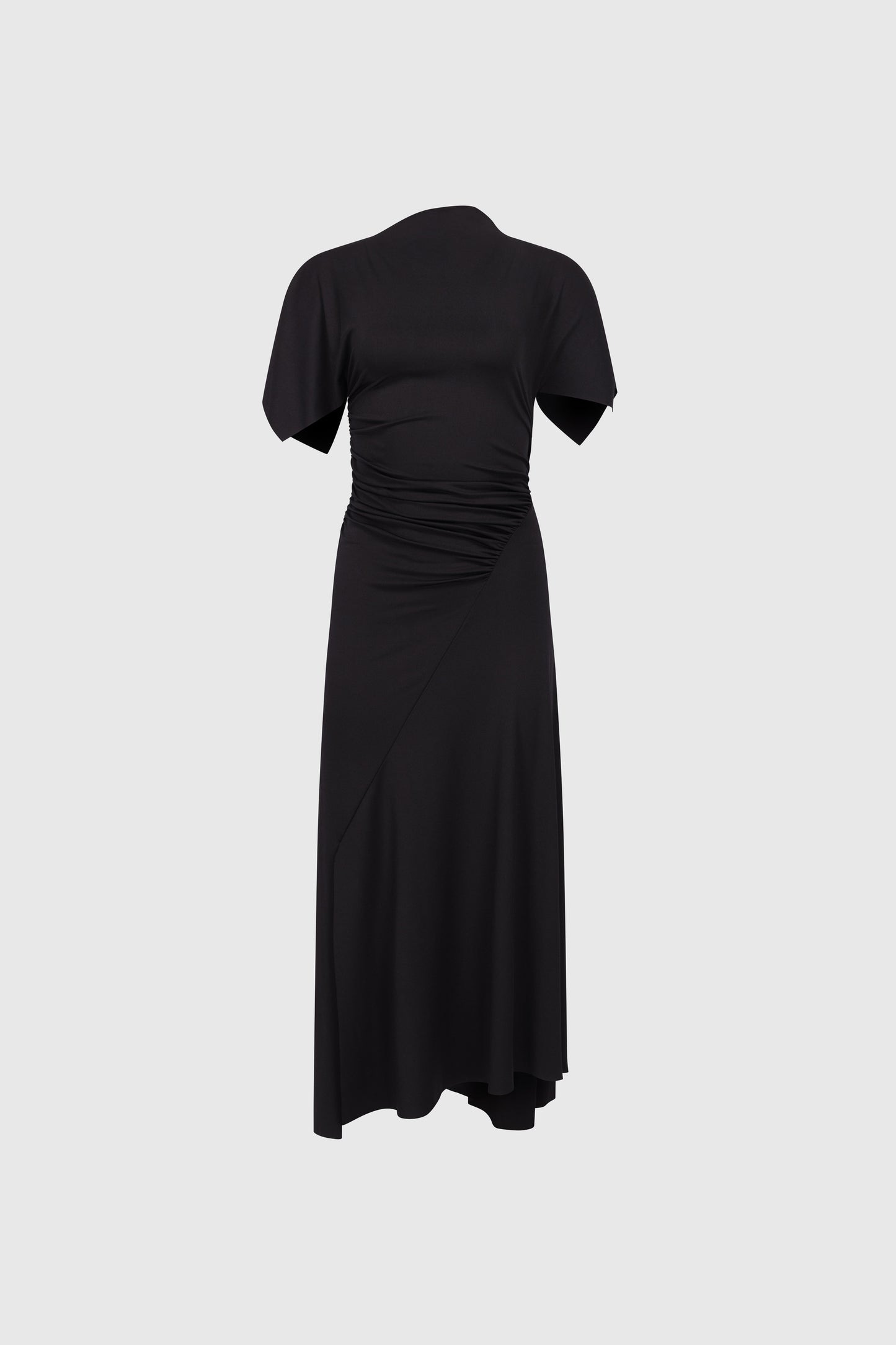 Blousey Midi Dress In Black