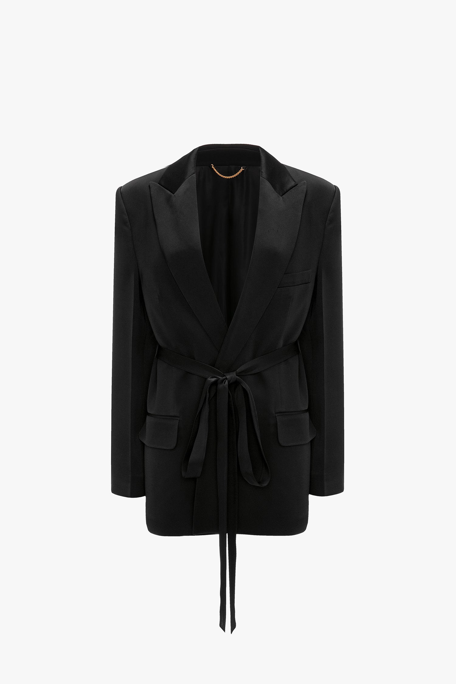 Belted Jacket In Black – Victoria Beckham UK