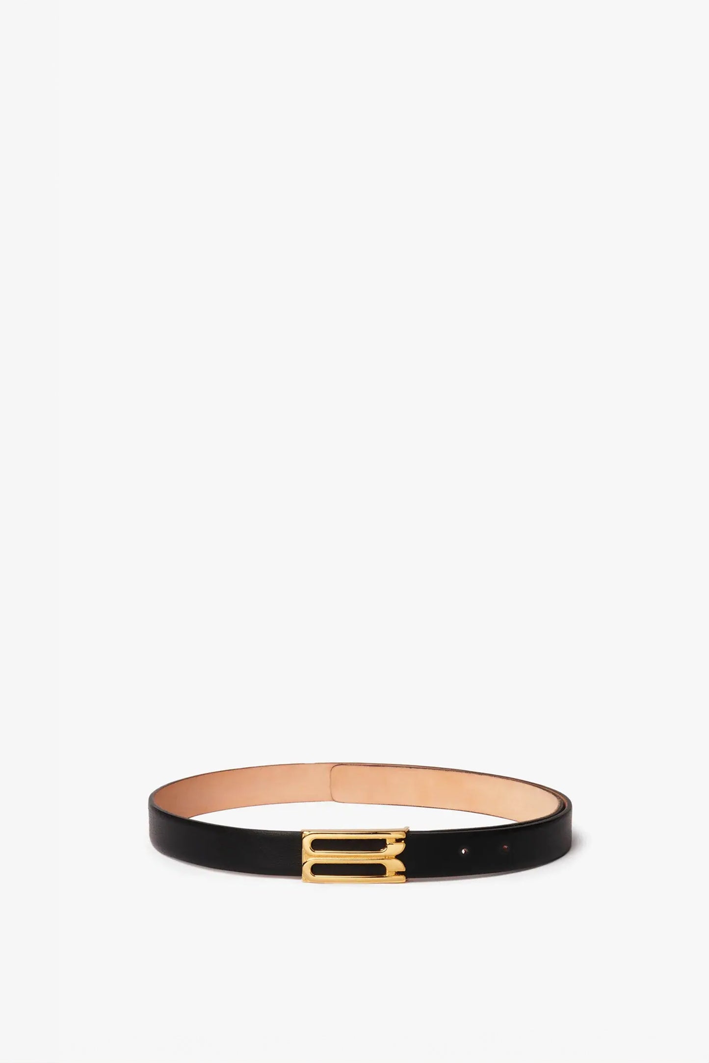 Frame Buckle Belt In Black Leather – Victoria Beckham UK