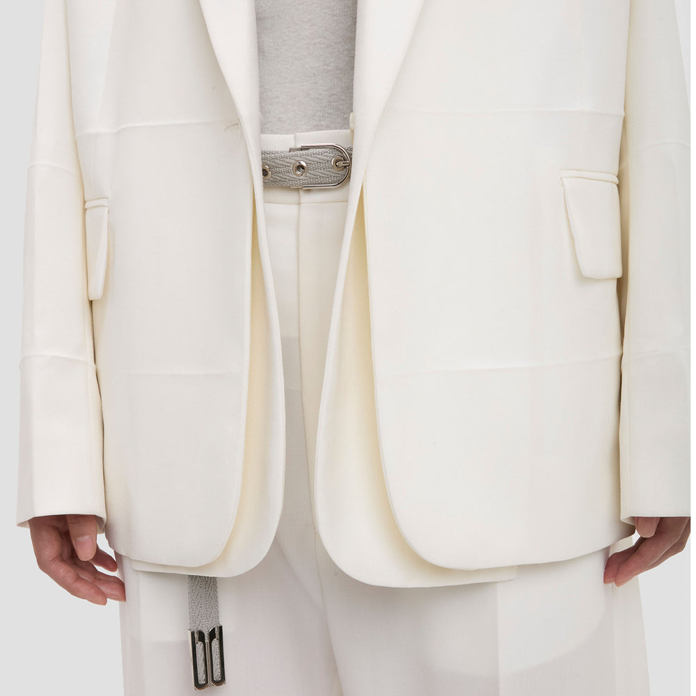Detached Lapel Jacket In Off-White – Victoria Beckham UK