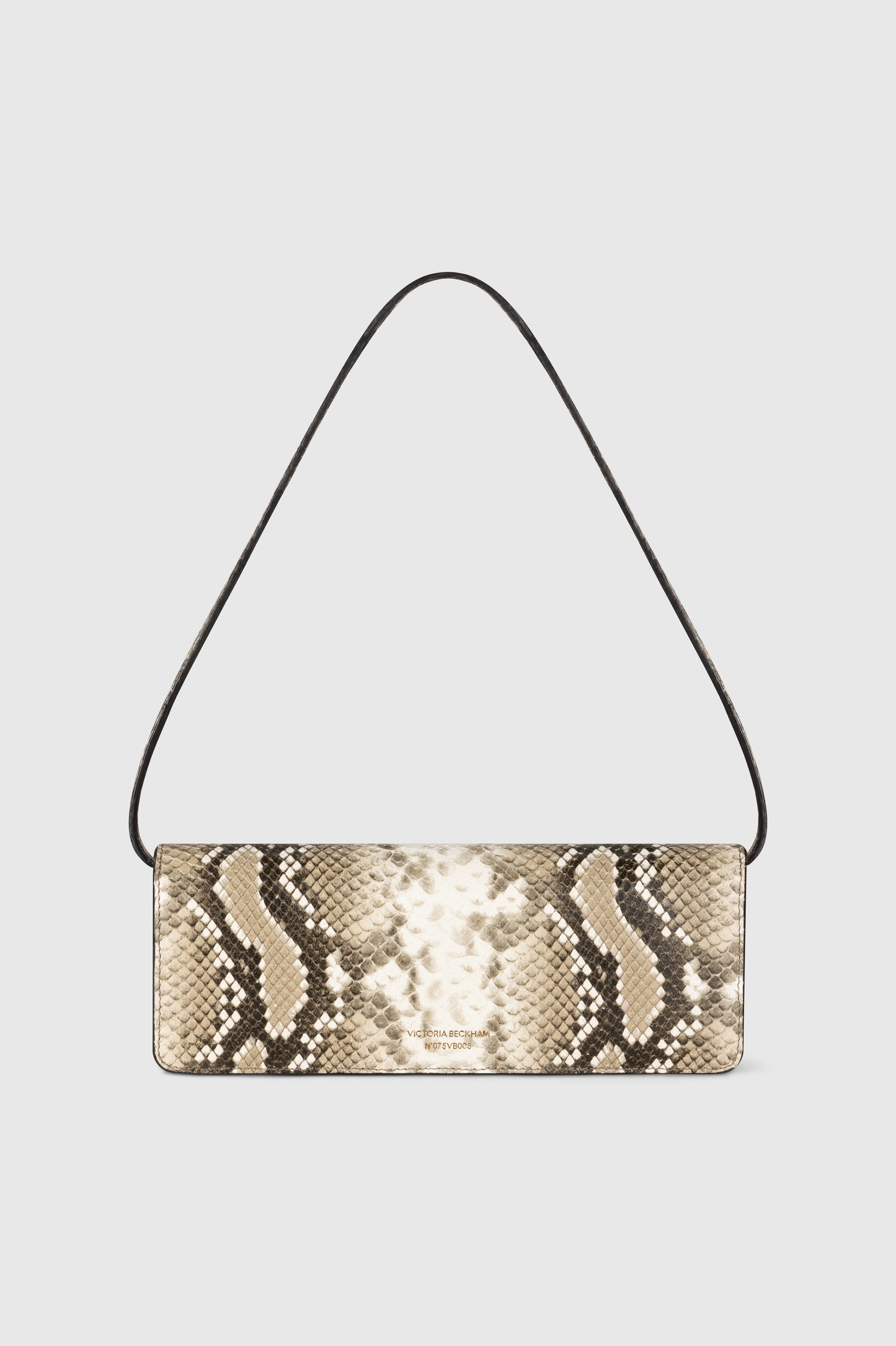 Dorian East-West Clutch Snake Print Leather