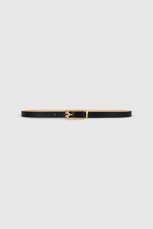 Dorian Pin-Buckle Belt 15mm Micro Shiny Calf Leather