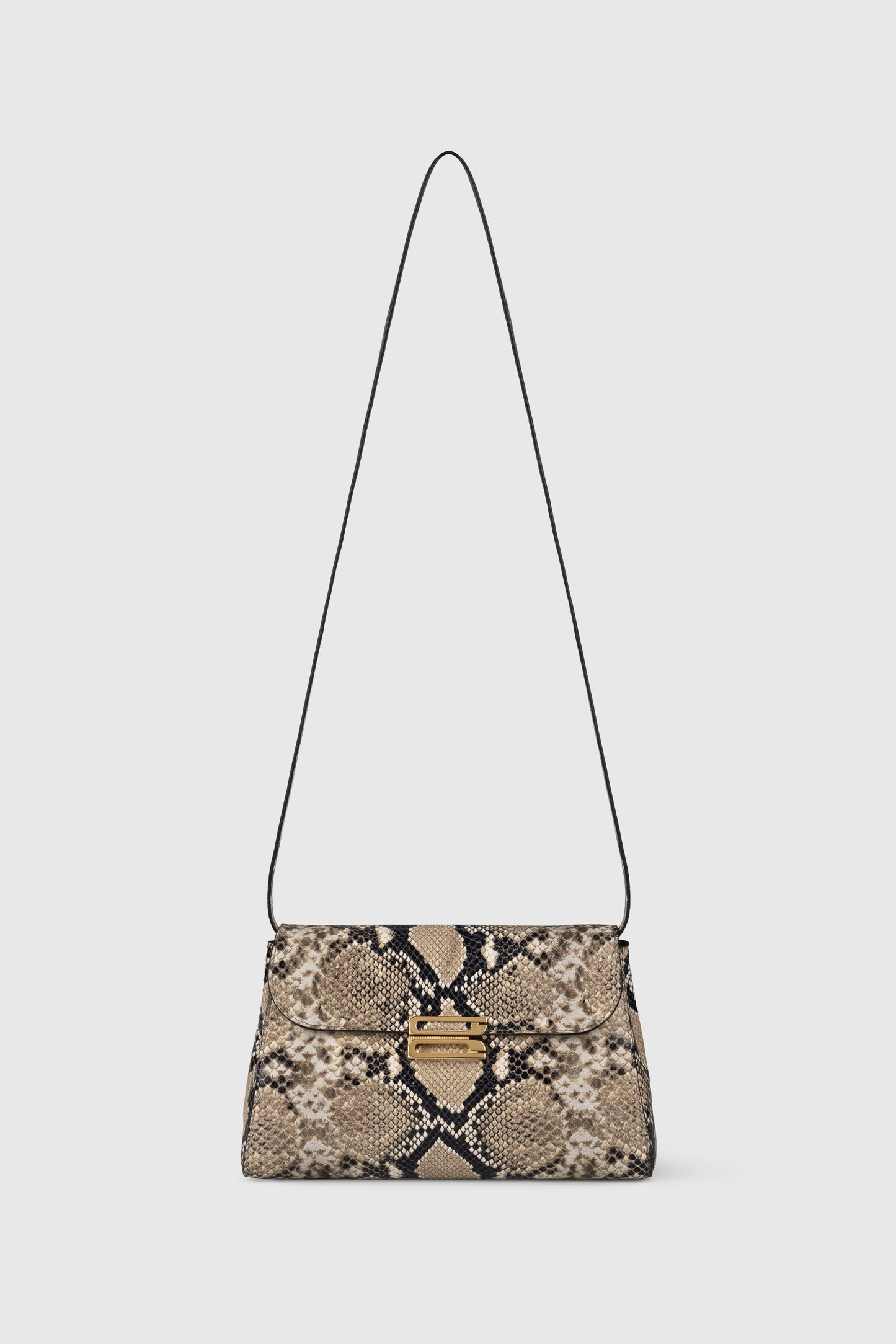 Dorian Trapeze Bag Snake Print Leather