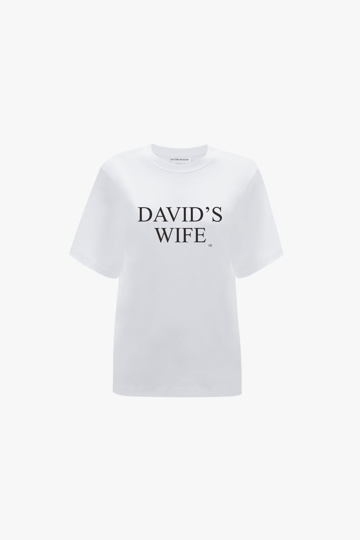 Slogan Tee In White David's Wife