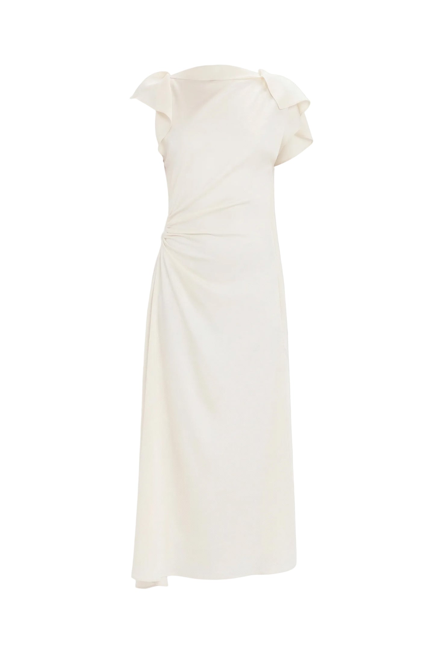 strapless open back dress French Connection Anna Cora Pleated Button Down Maxi Dress Orange main image 1