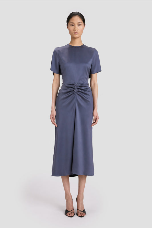 Dolman Midi Dress In Bluebell – Victoria Beckham