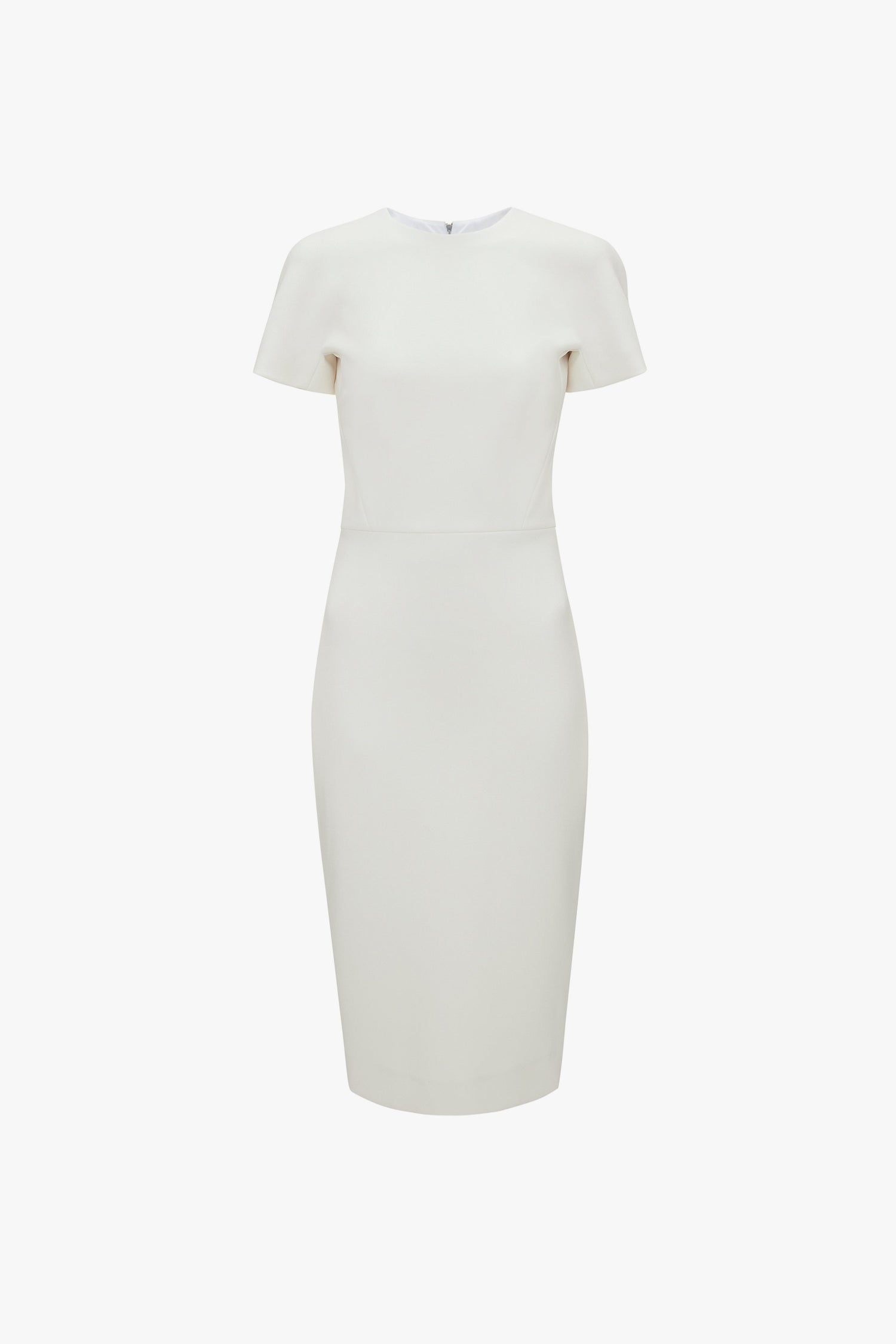 Victoria Beckham Fitted T-shirt Dress In Ivory - Size 14 UK Victoria Beckham Fitted T-shirt Dress In Ivory - Size 14 UK