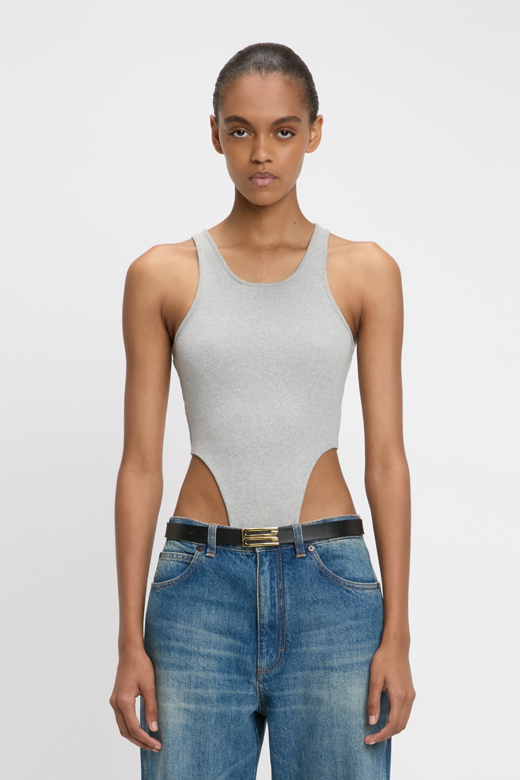 High Leg Bodysuit Marl