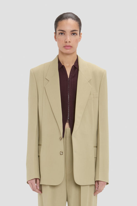 Pressed Jacket In Beige