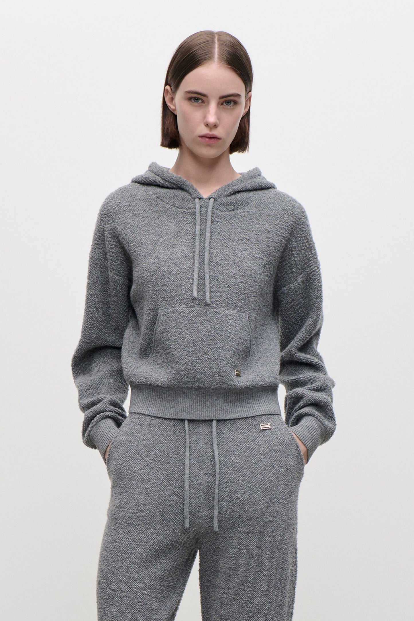 Lana Hoodie In Mid Grey