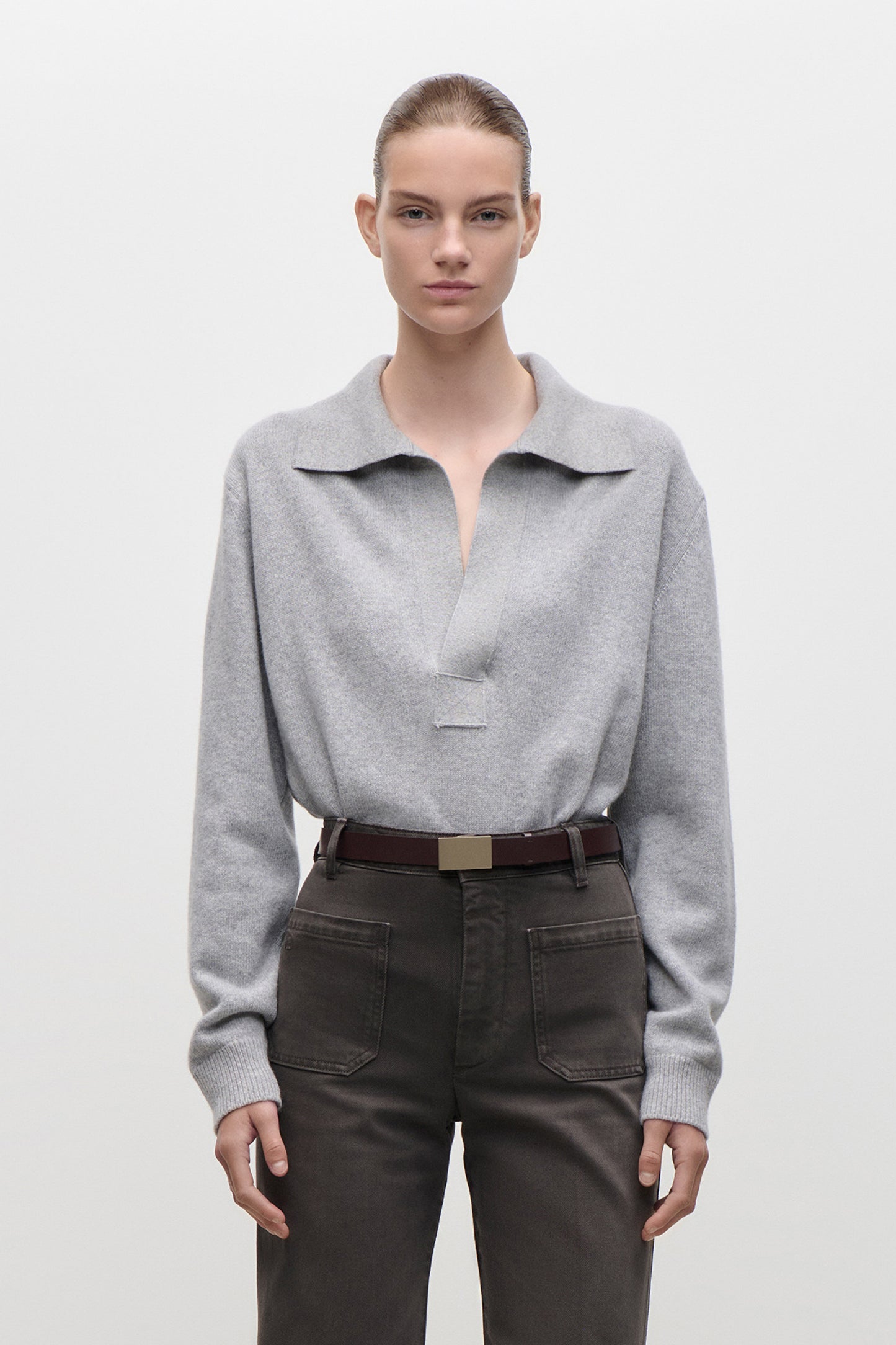 Genevieve Jumper In Mid Grey Marl