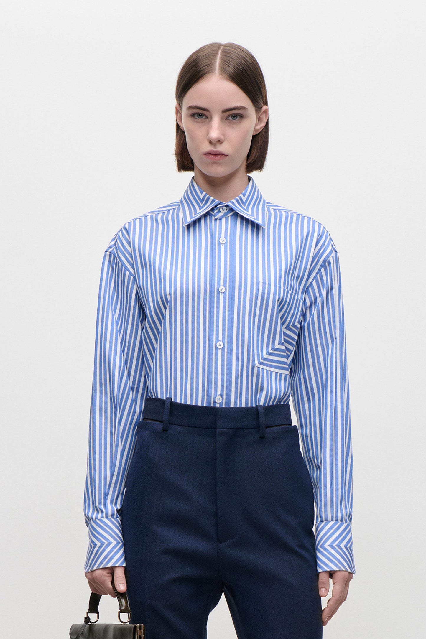 Pocket Detail Shirt In Blue