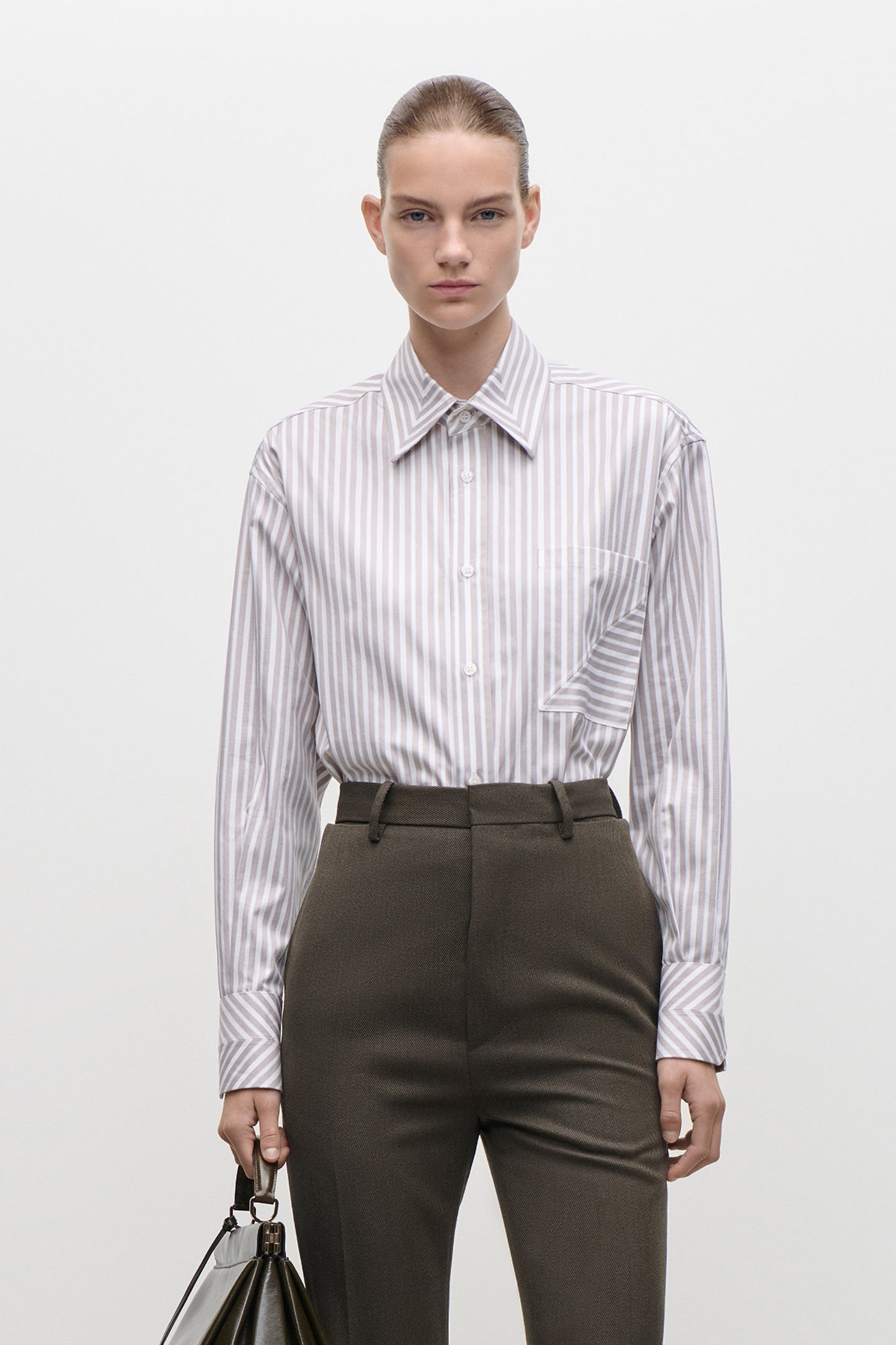 Pocket Detail Shirt In Lilac