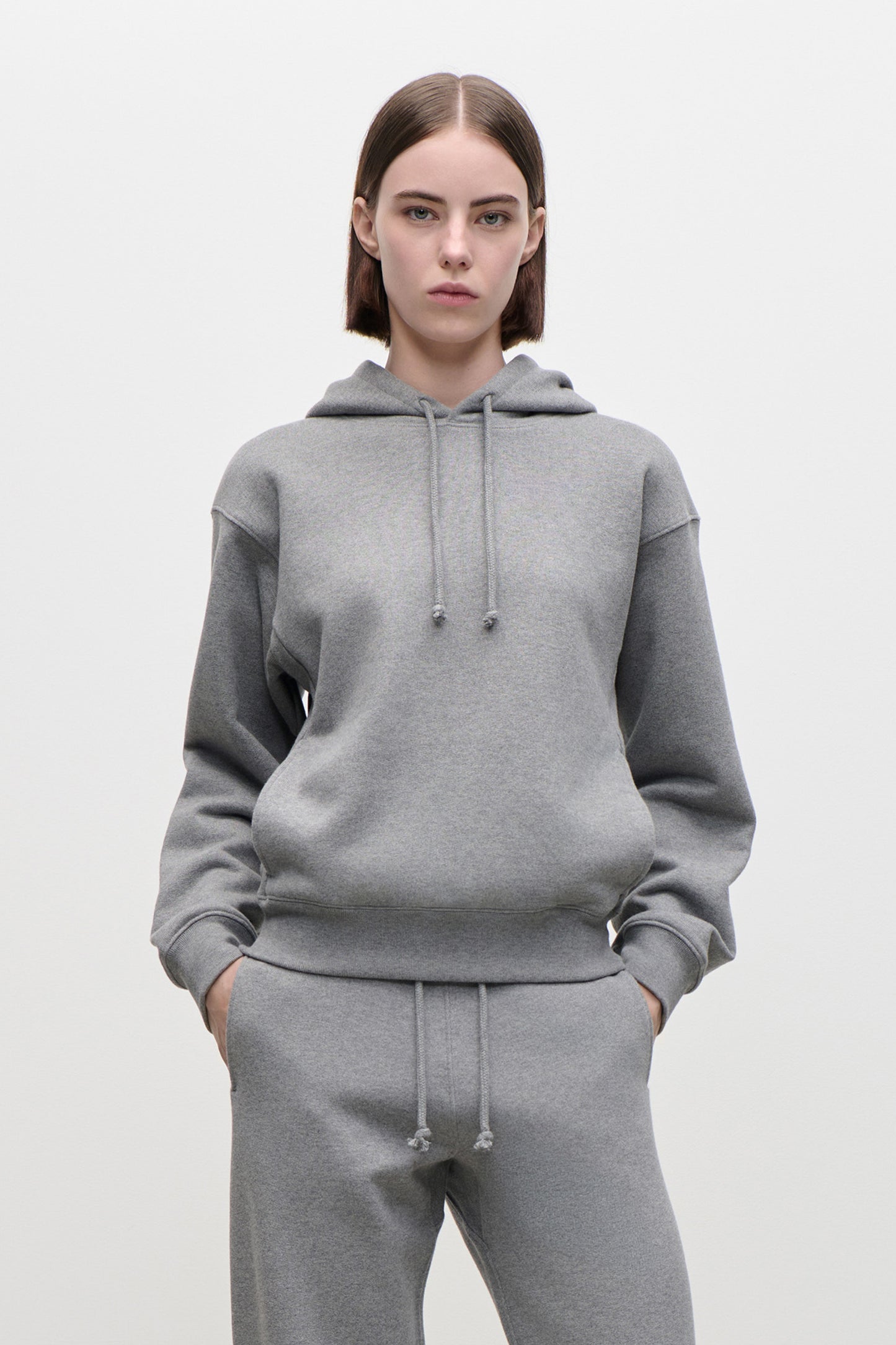 Mica Hoodie In Mid Grey Marl
