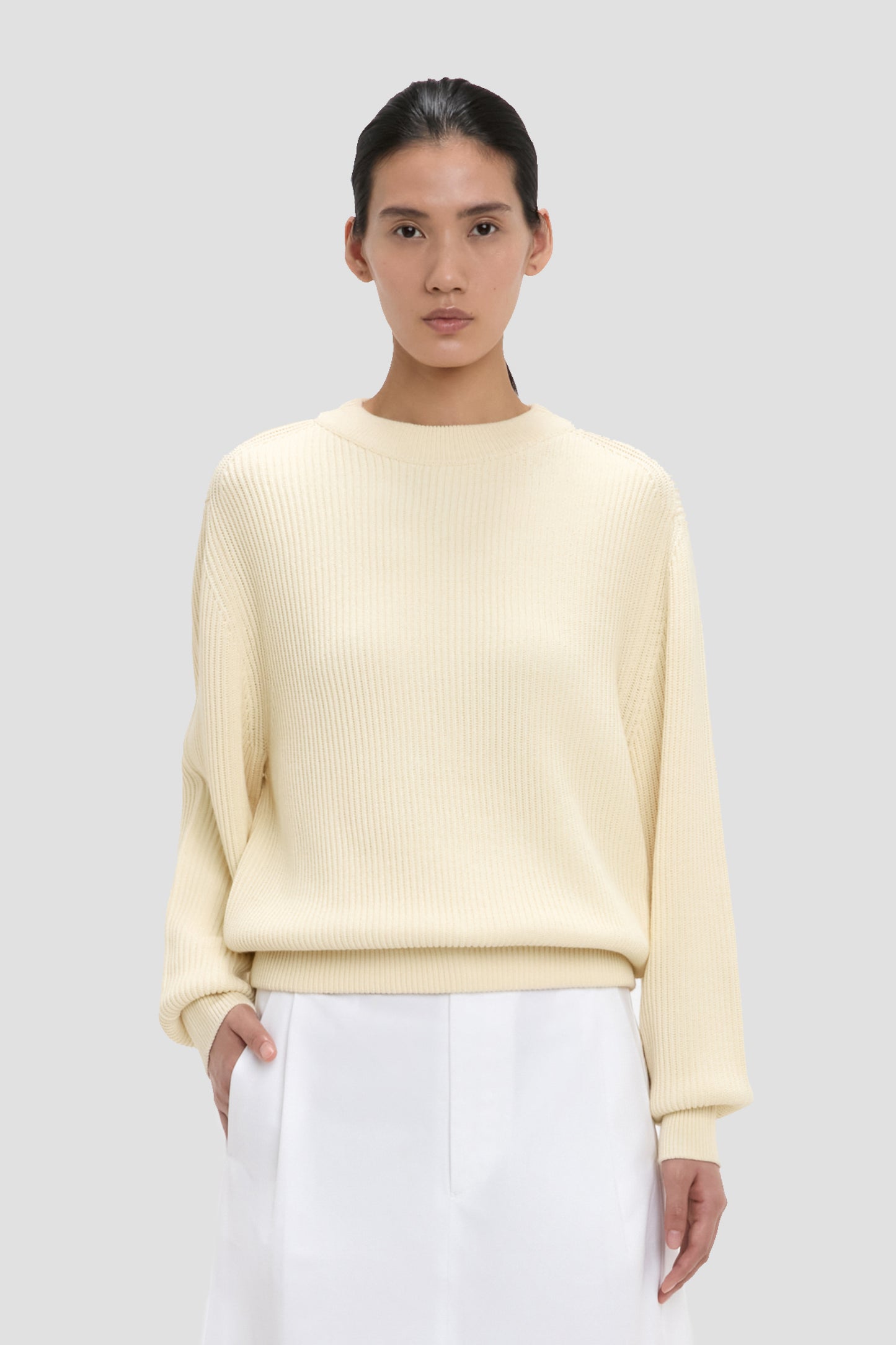 Relaxed Fit Jumper In Ivory