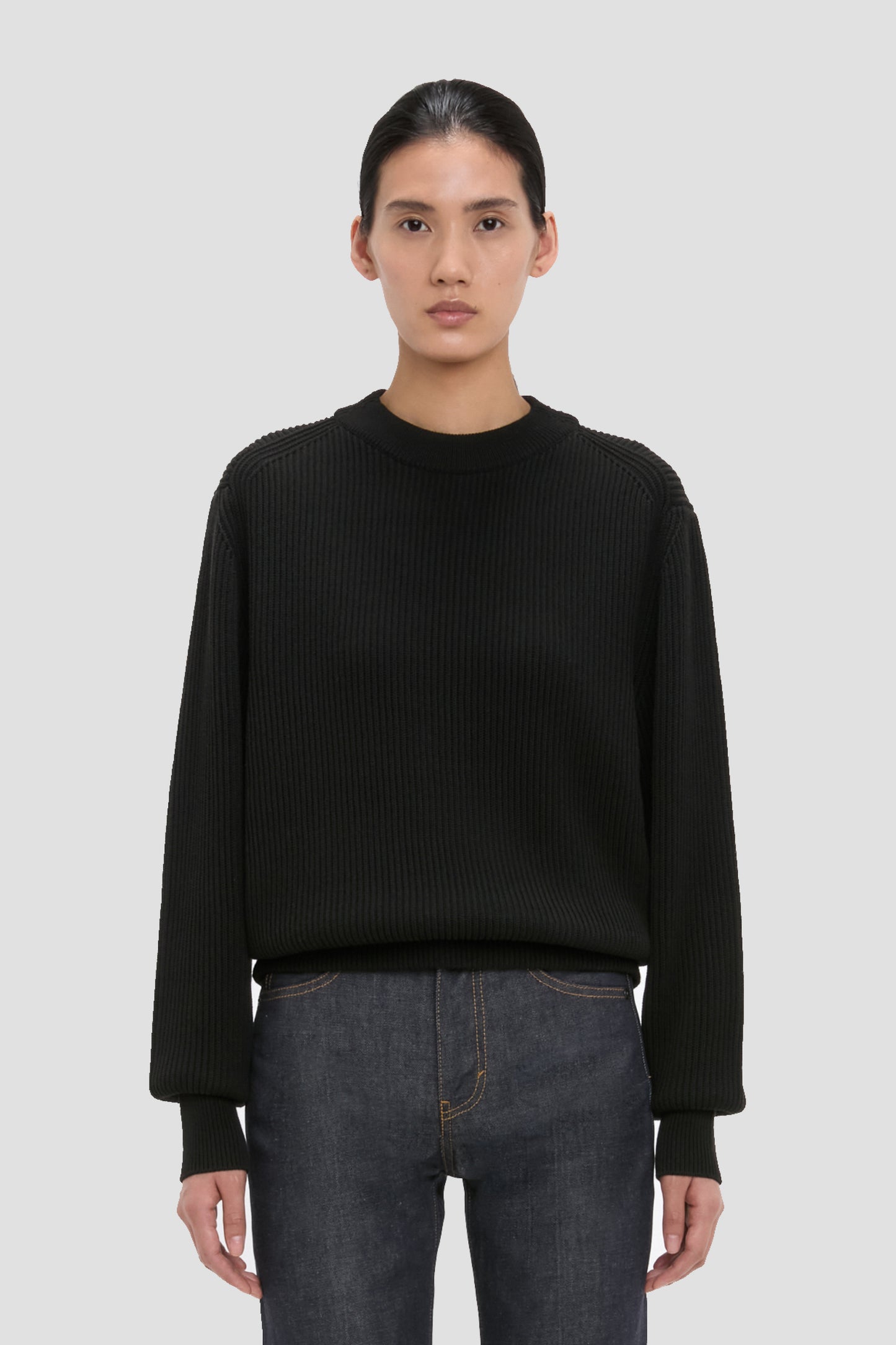 Relaxed Fit Jumper In Black