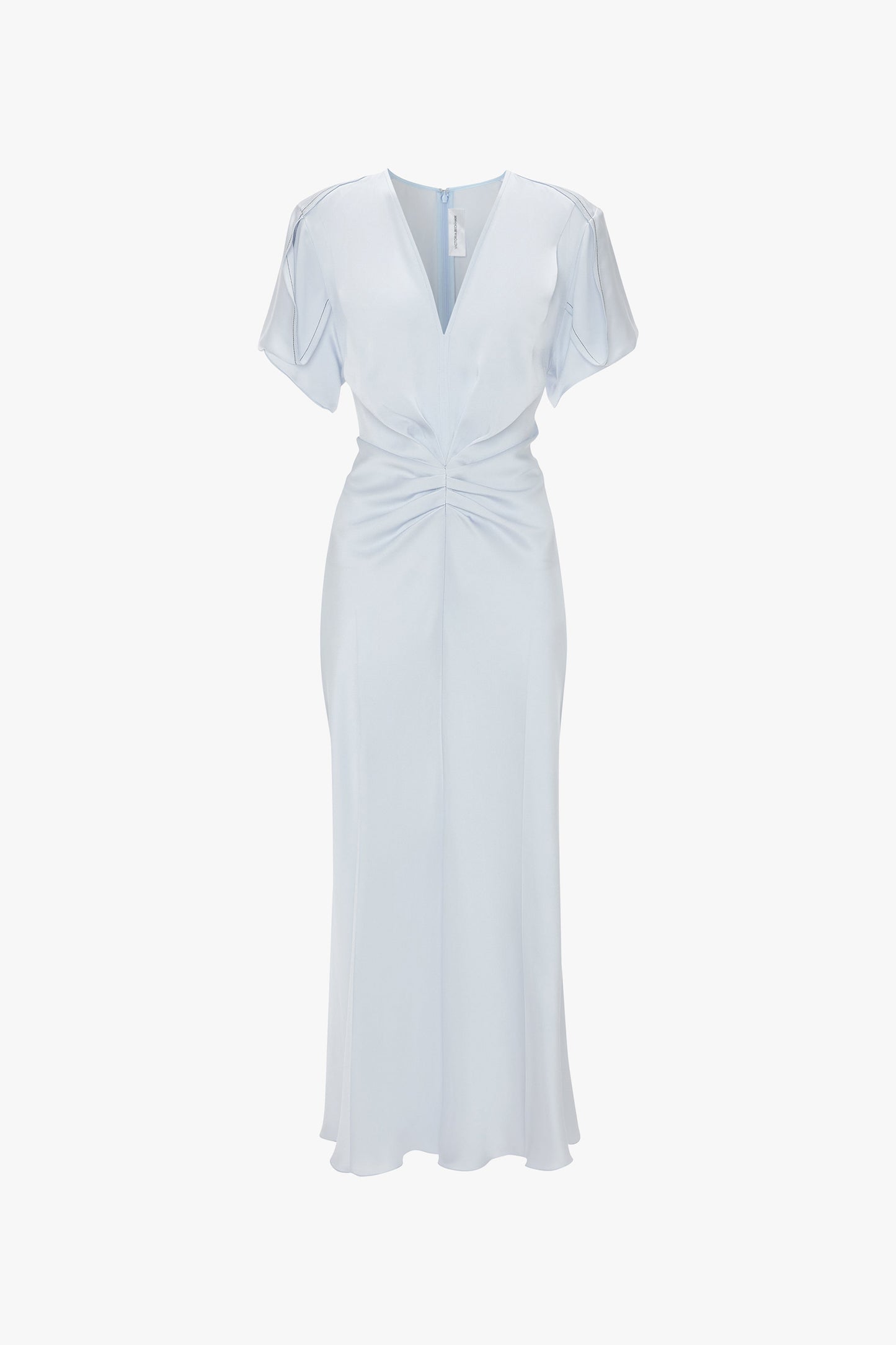 Eva V-Neck Midi Dress In Ice