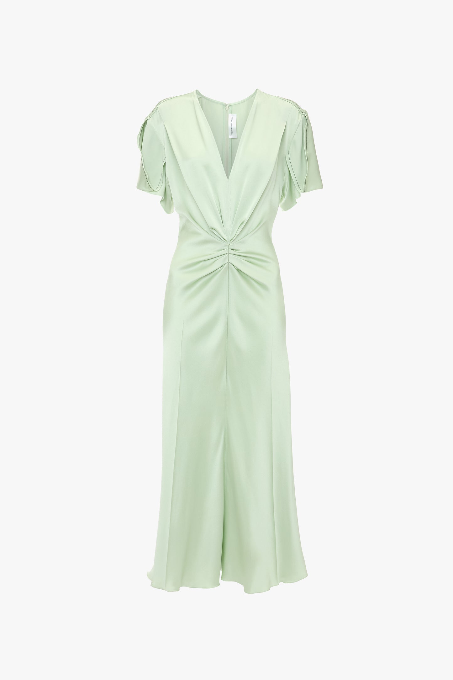 Eva V-Neck Midi Dress In Jade
