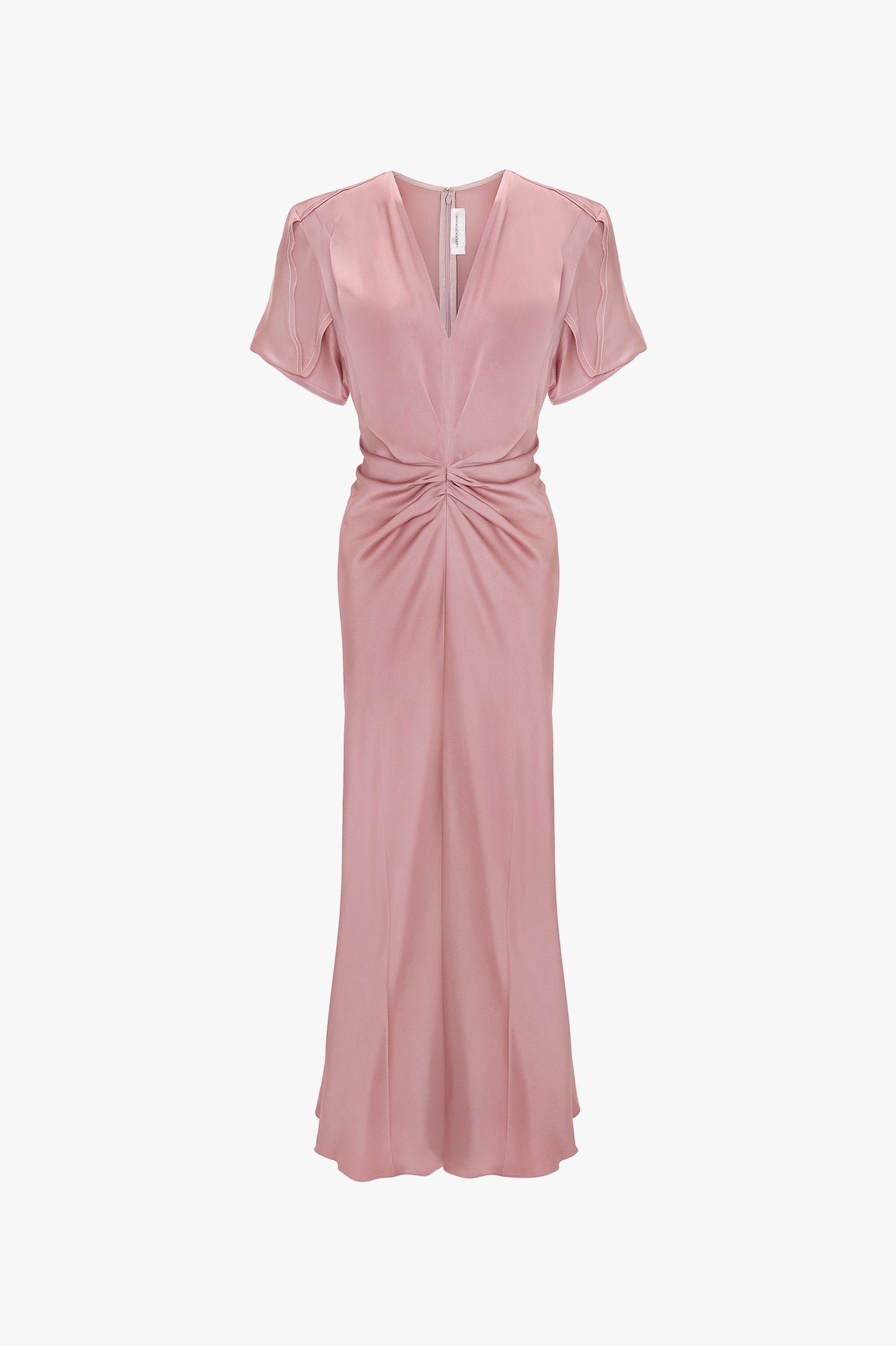 Eva V-Neck Midi Dress In Peony