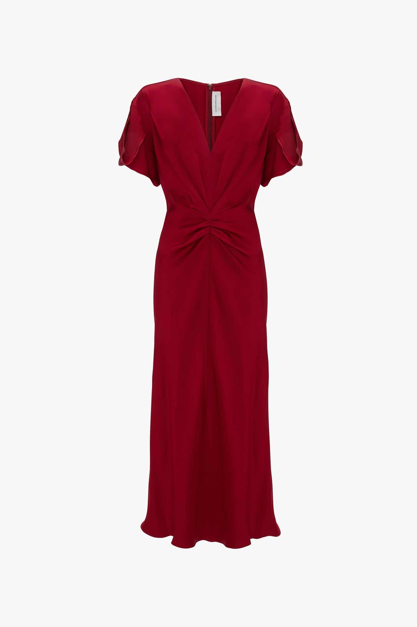 Eva V-Neck Midi Dress In Rose