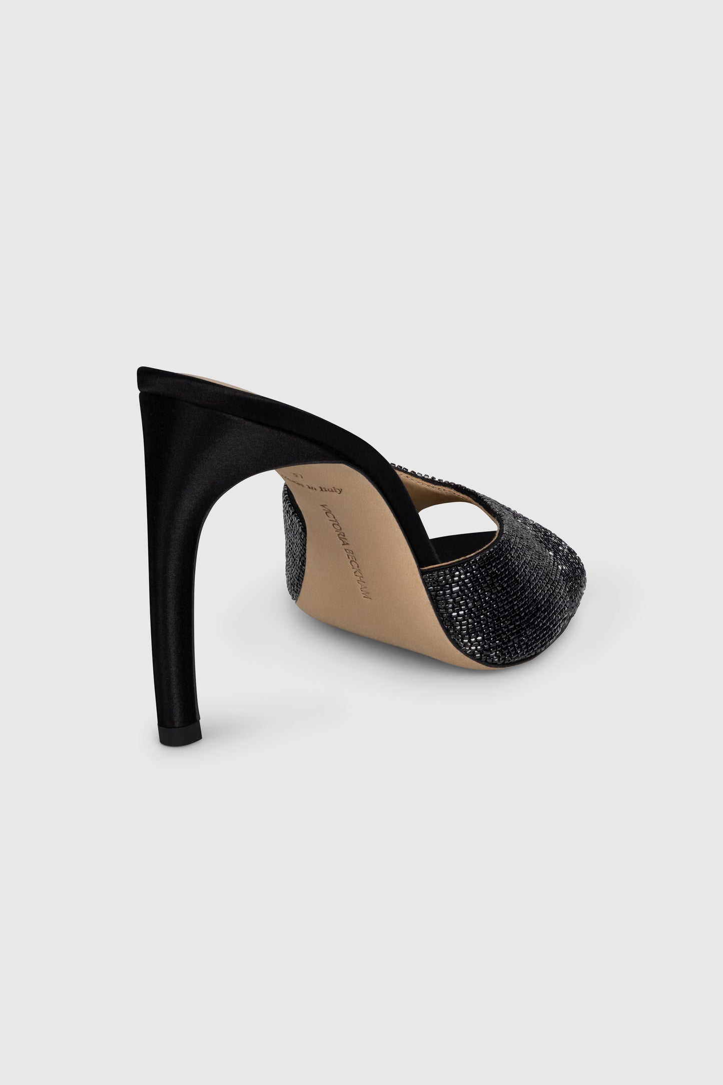 Harlow Open Toe Mule 100 Beaded Satin