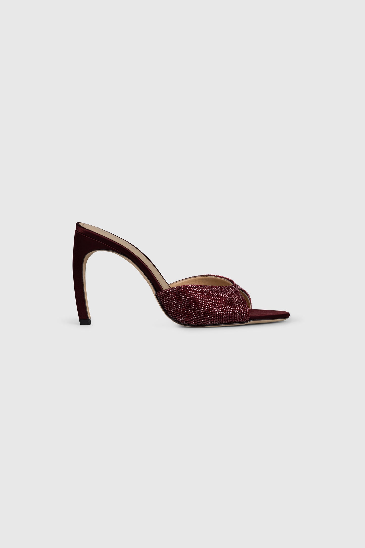 Harlow Open Toe Mule 100 Beaded Satin