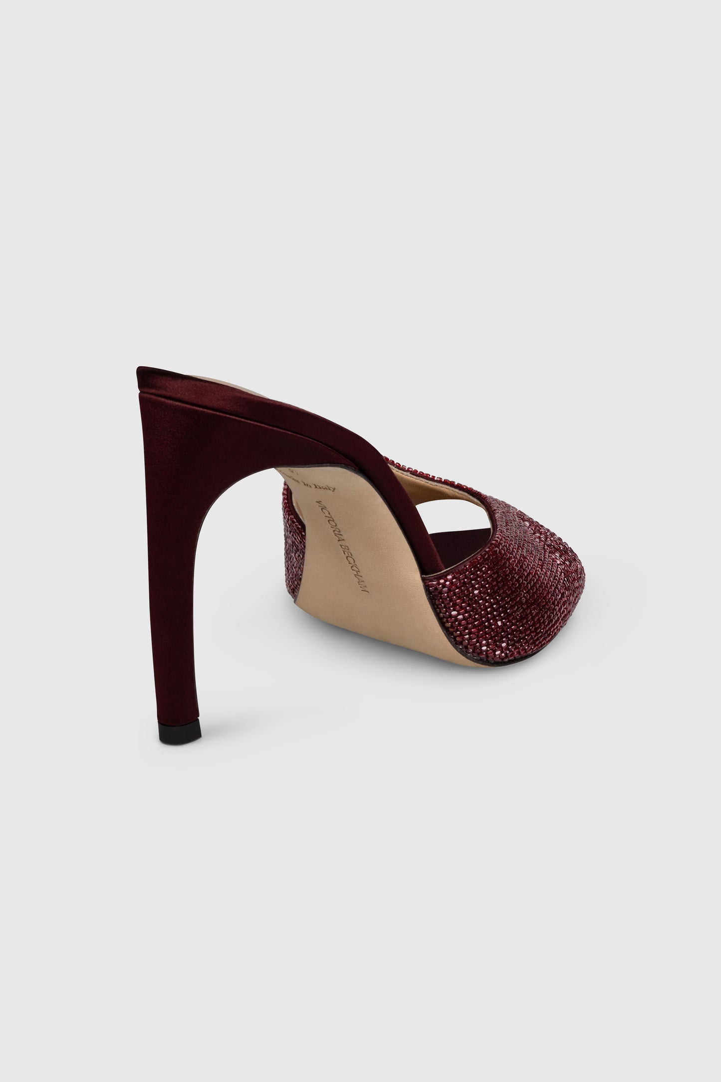 Harlow Open Toe Mule 100 Beaded Satin