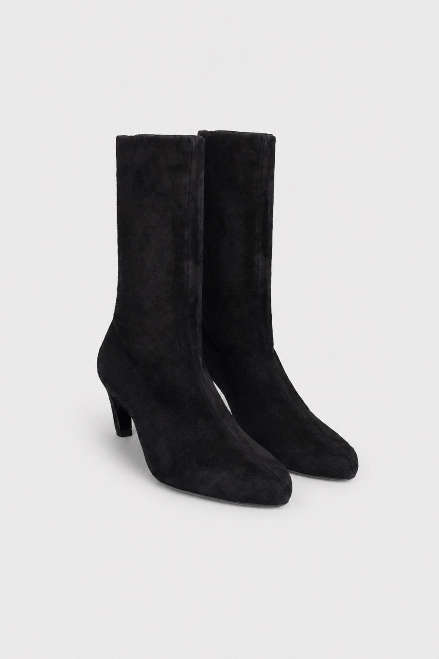 Harlow Mid Boot 100 Black Stretch Suede