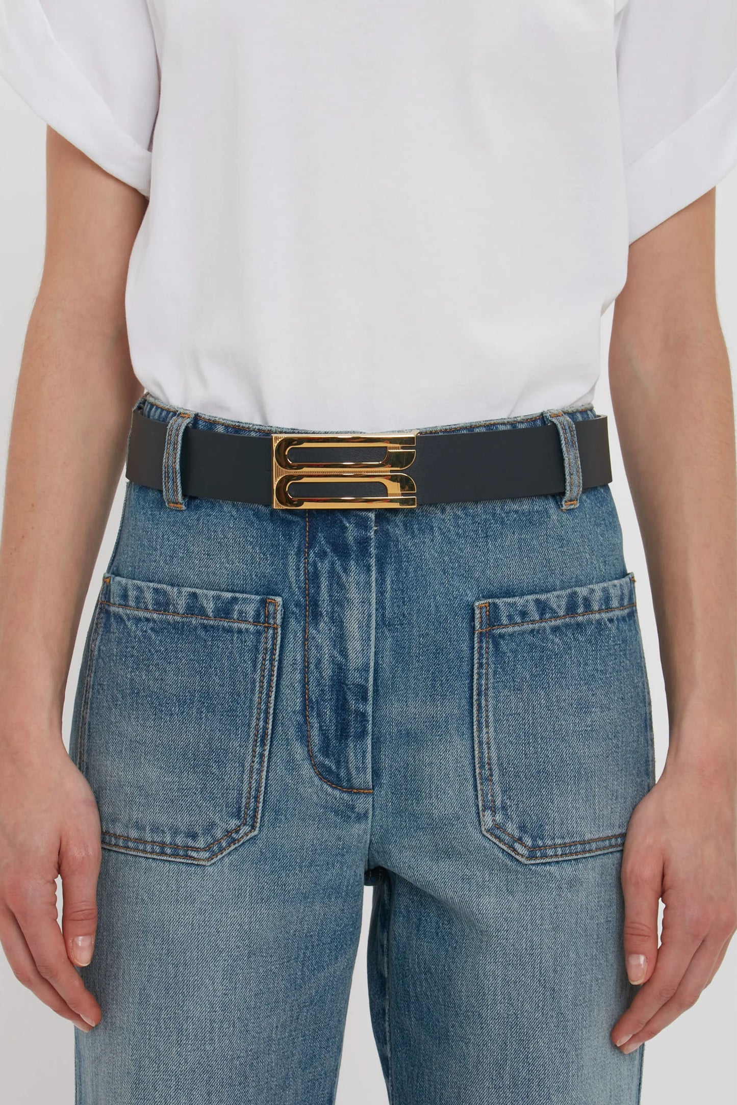 Exclusive Jumbo Dorian Belt In Navy Leather
