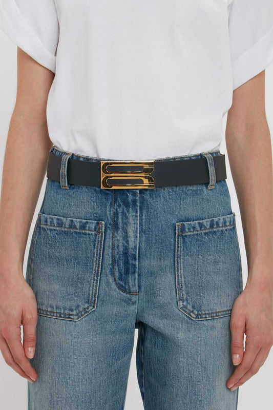 Exclusive Jumbo Dorian Belt In Navy Leather