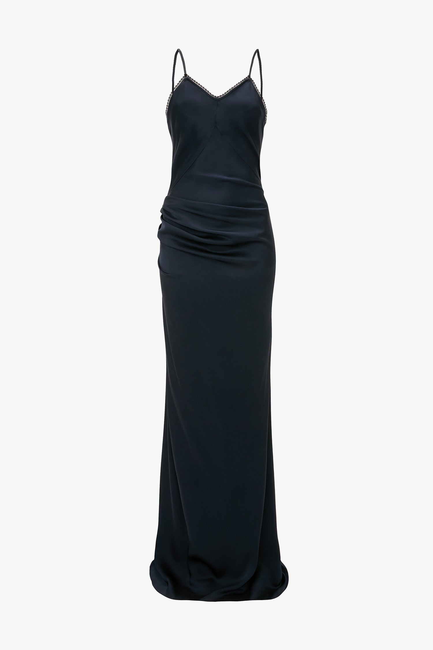 Victoria Beckham Draped Lace Dress In Midnight - Size 10 UK Victoria Beckham Draped Lace Dress In Midnight - Size 10 UK