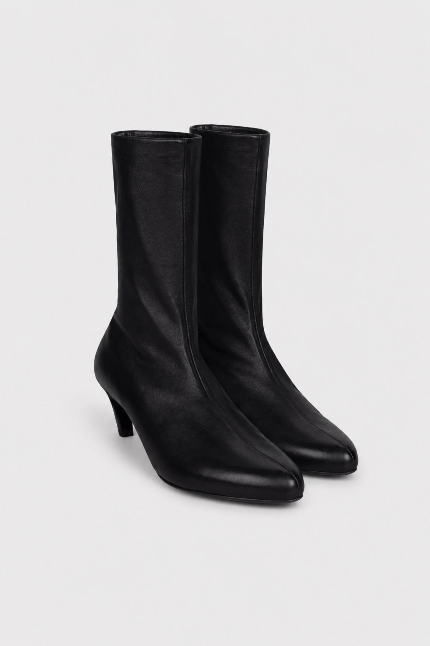 Harlow Mid Boot 55 Black Stretch Nappa Leather