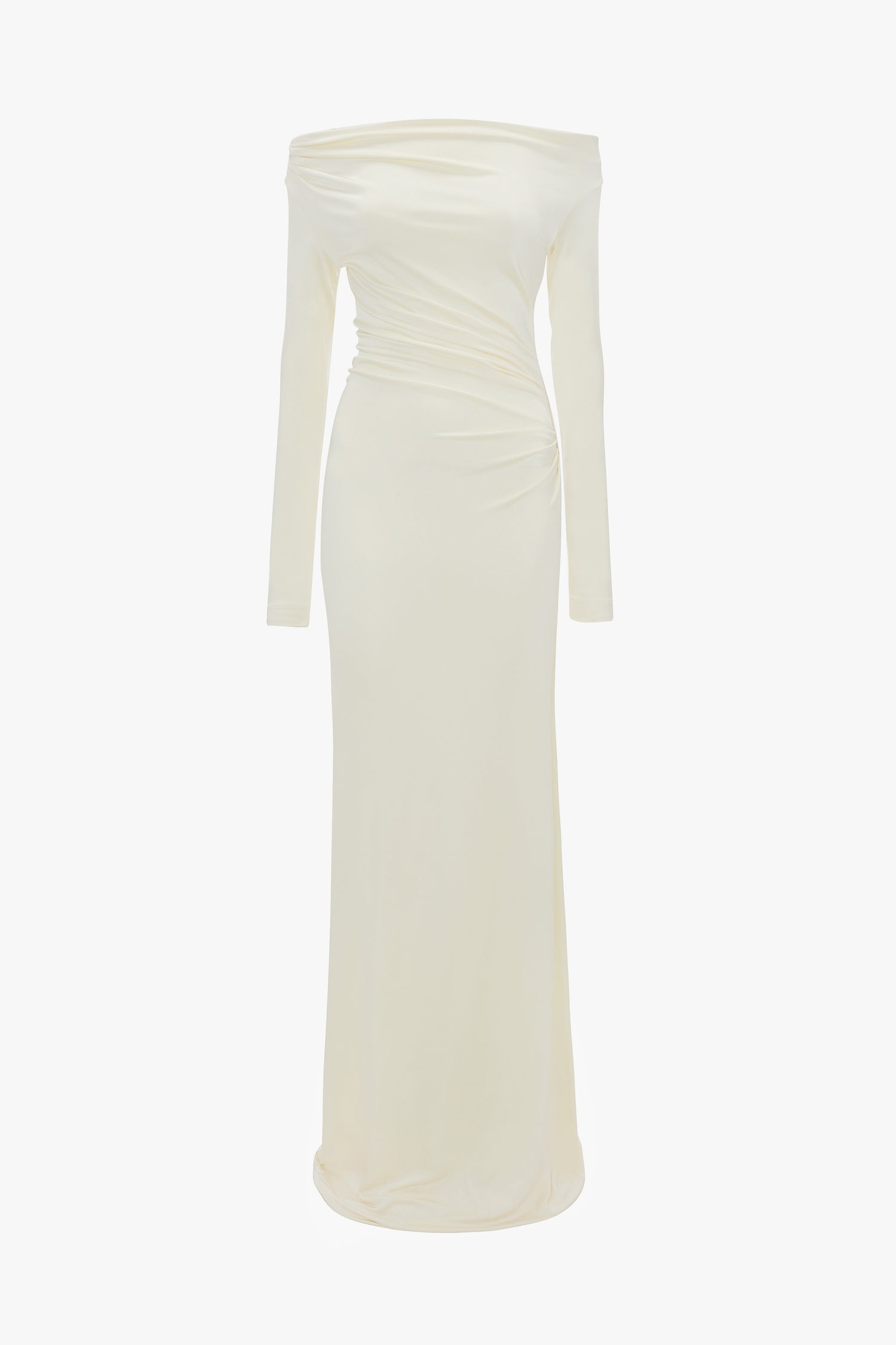 Off-Shoulder Gown In Ivory Victoria Beckham UK Off-Shoulder Gown In Ivory Victoria Beckham UK