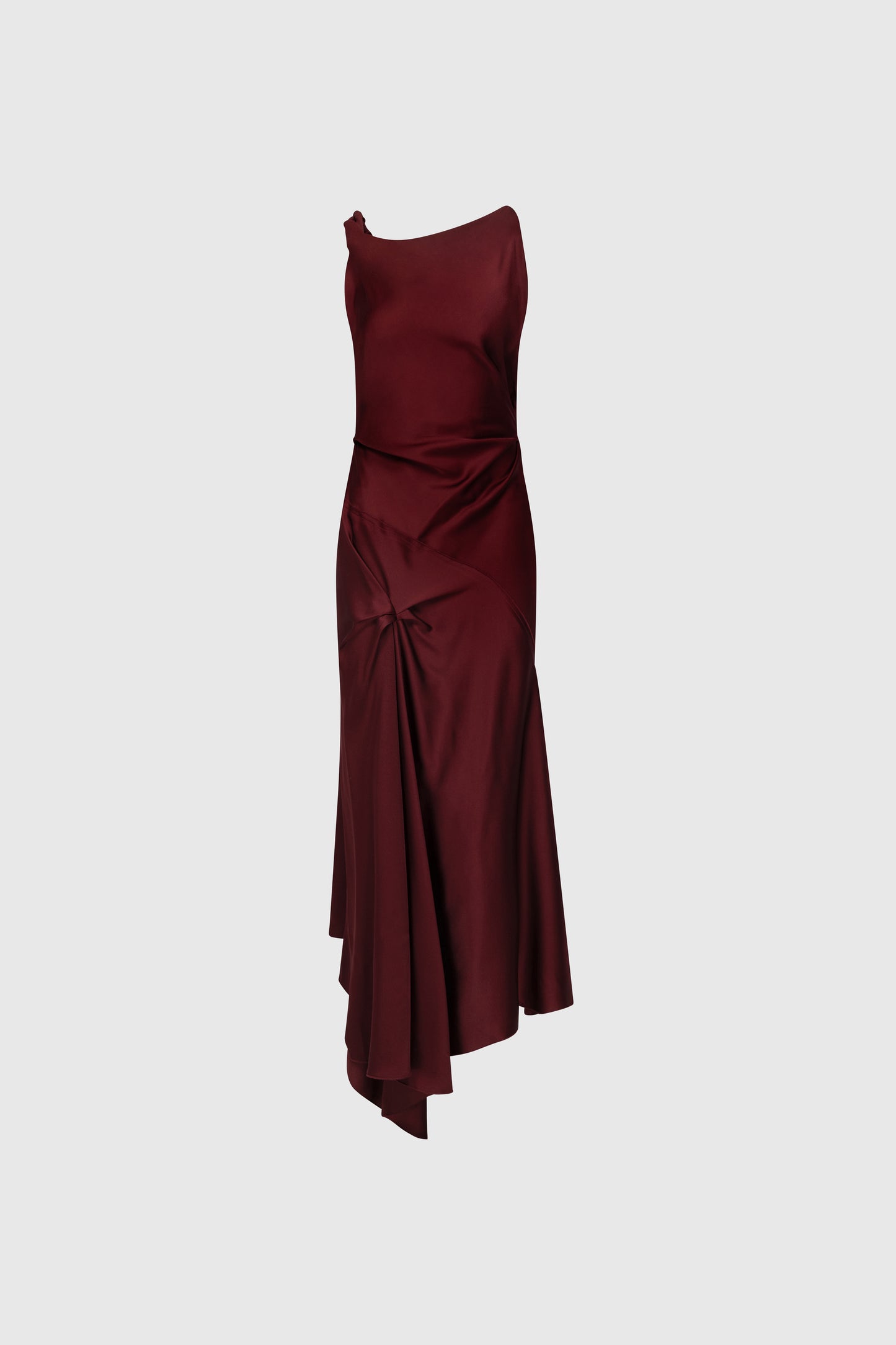 Posy Midi Dress in Burgundy