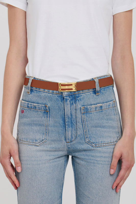 Dorian Belt In Tan Grained Leather
