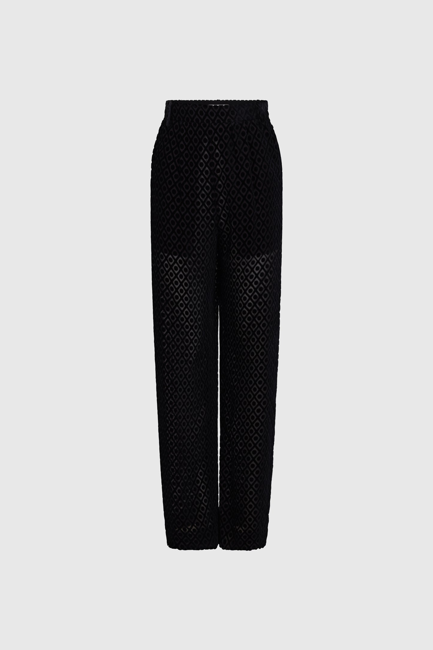 Relaxed Curved Leg Trouser In Black